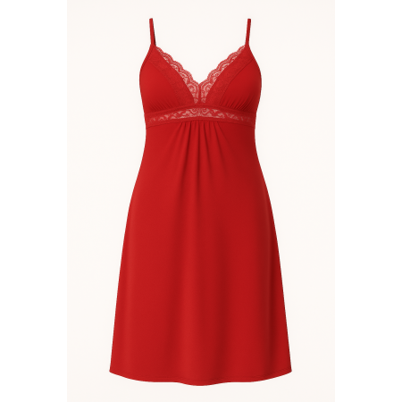 Нічна сорочка "Луна" для годування в пологовий для вагітних і годуючих Червоний